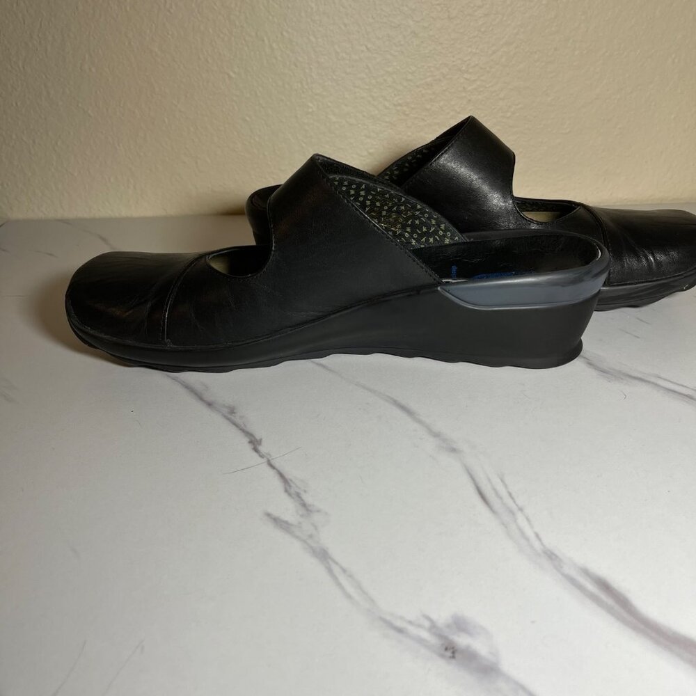 Wolky Womens Up Clog Bordo Black Leather Slip-On Comfort Shoes Size 9 - Picture 7 of 9